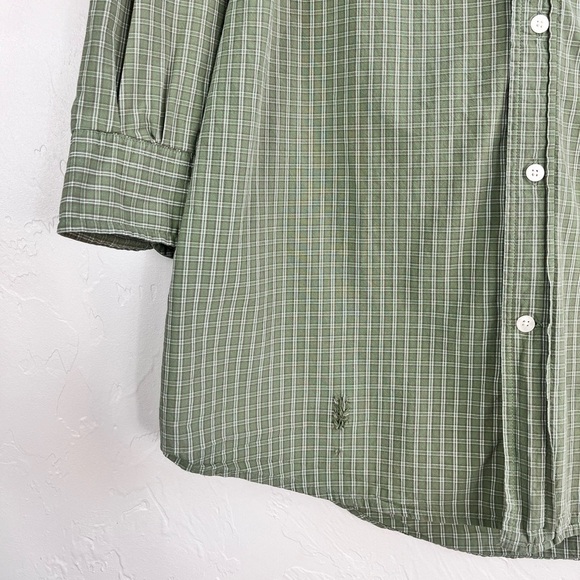 Green Plaid Button Down Grunge Cottagecore Timberland Top - Picture 8 of 16